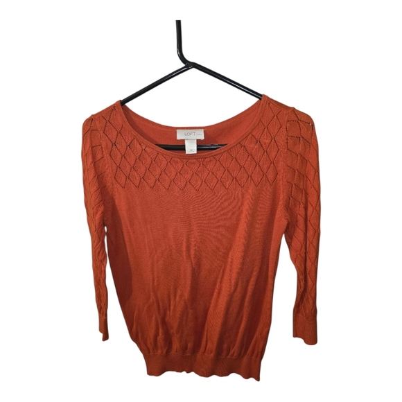 LOFT Sweaters - LOFT Women's Vibrant Orange Crew Neck Sweater